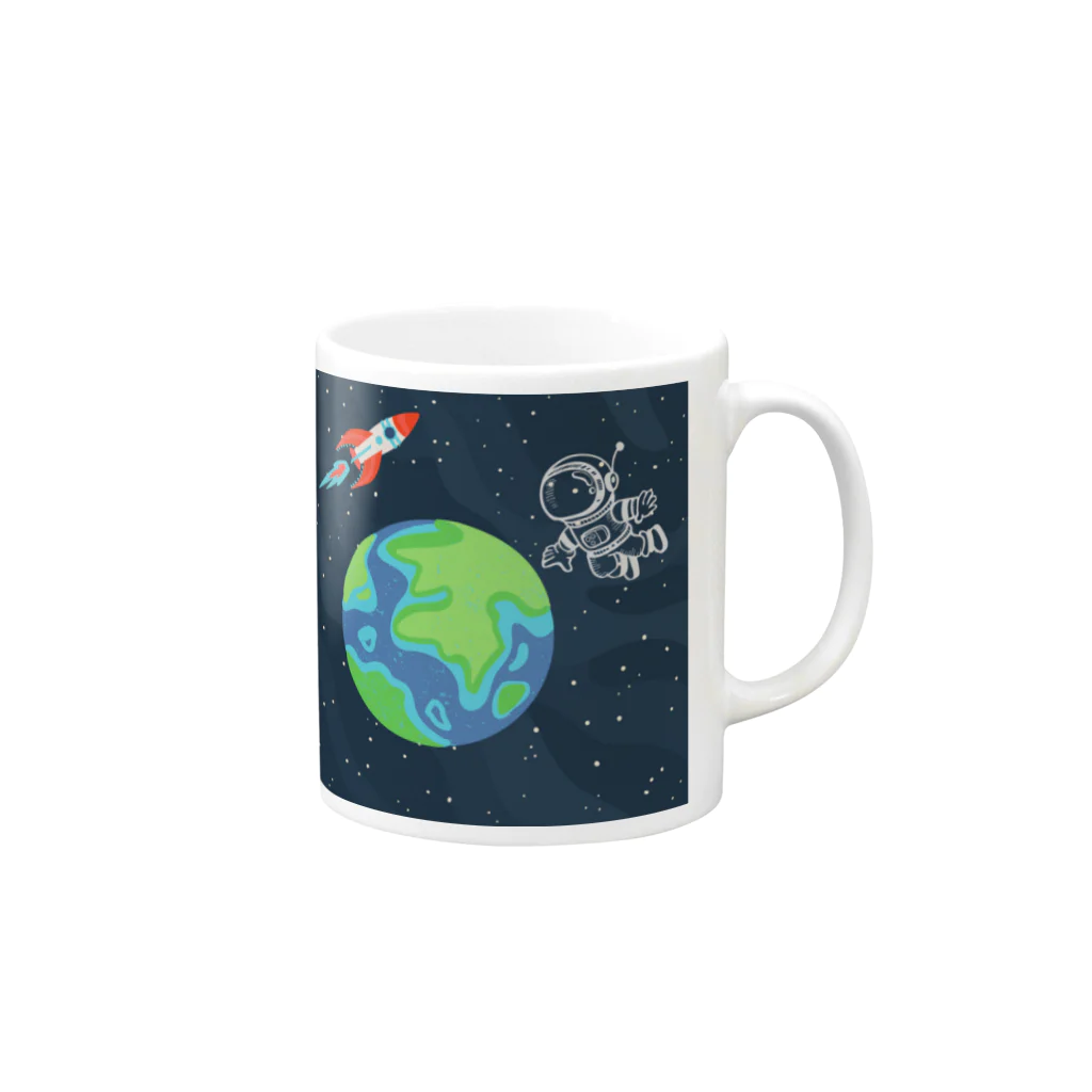 あいいろのキュートな宇宙飛行士 Mug :right side of the handle