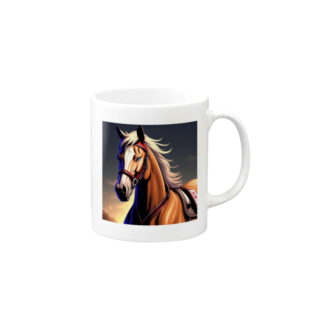 KSK SHOPの馬(horse) Mug :right side of the handle