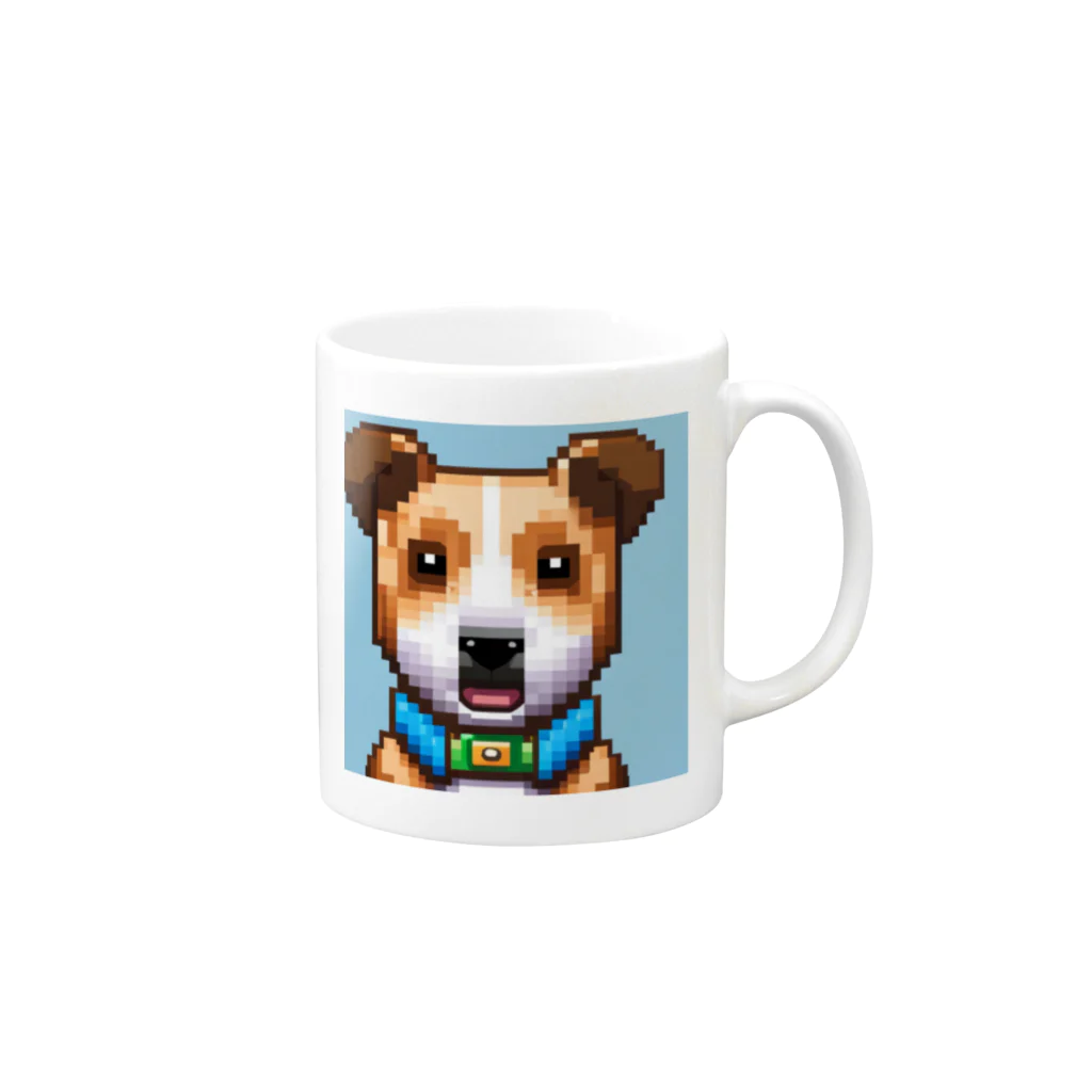 ドット絵あにまるさんの【イッヌ】ドット絵あにまるさん Mug :right side of the handle