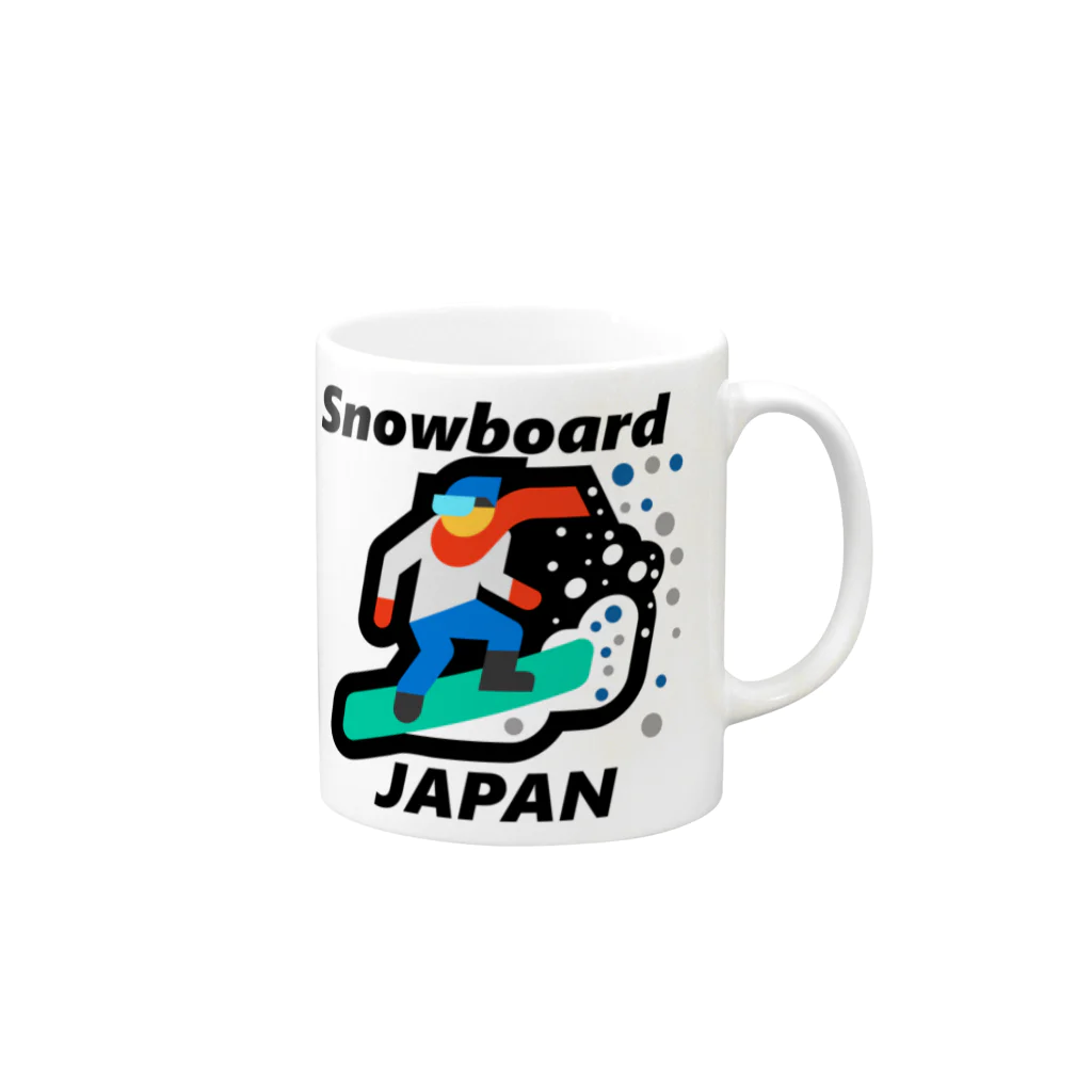 G-HERRINGのスノーボード（ snowboard ）素晴らしいボードライフをお祈りいたします。ご安全に！ 머그컵の取っ手の右面