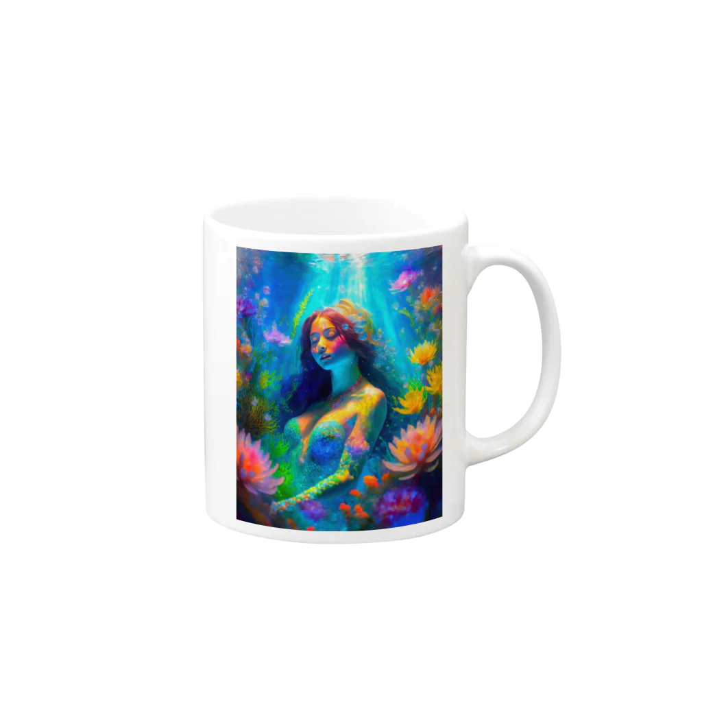 RONBOのGoddess who lives in the water Mug :right side of the handle