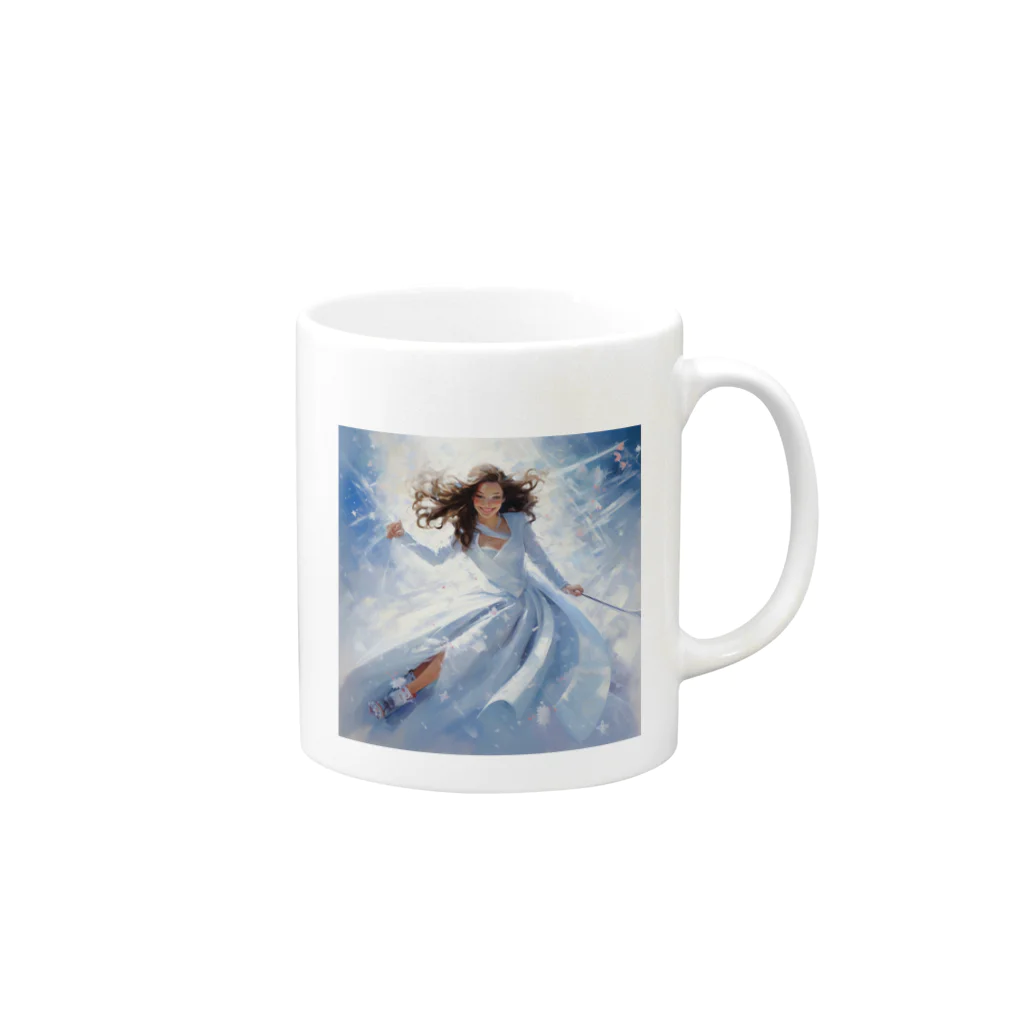 MistyStarkのプリンセススキー Mug :right side of the handle