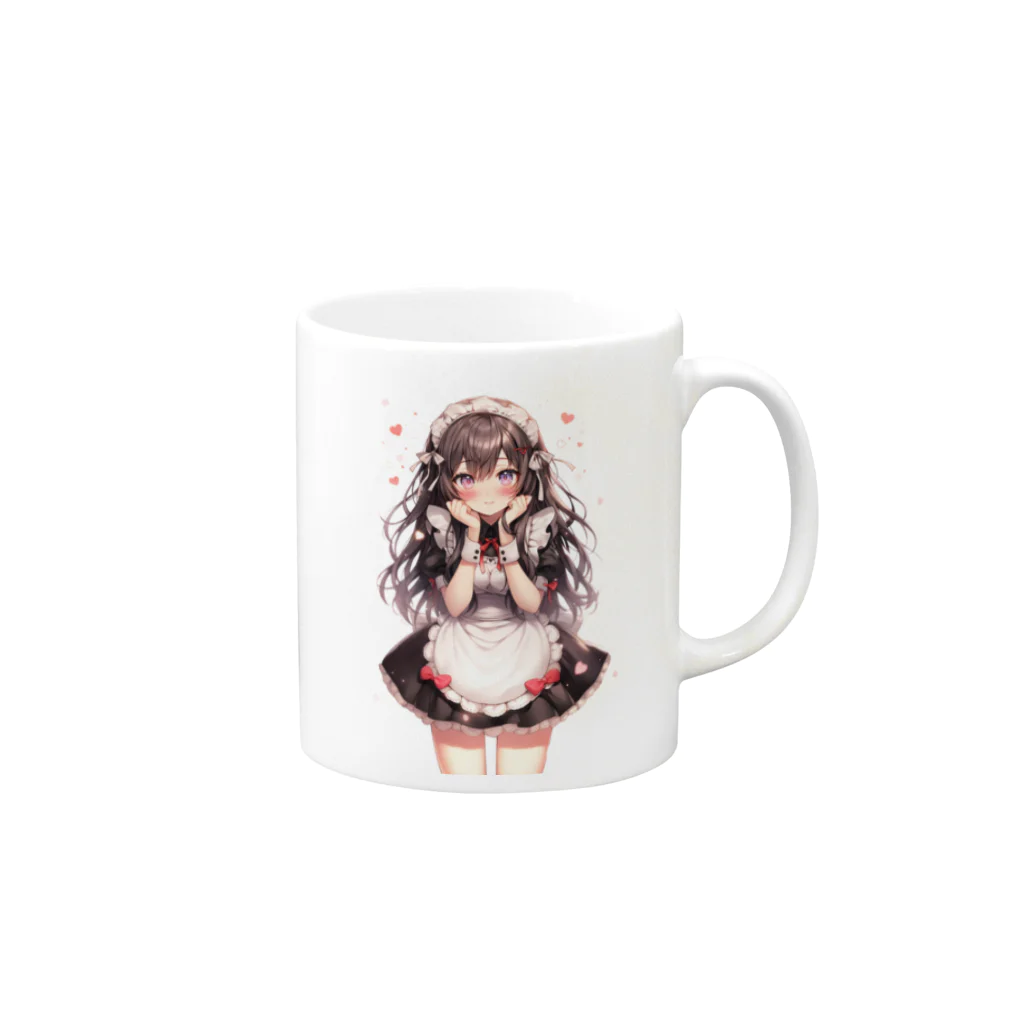 StellaのAIメイドカフェ　ジュンちゃん Mug :right side of the handle