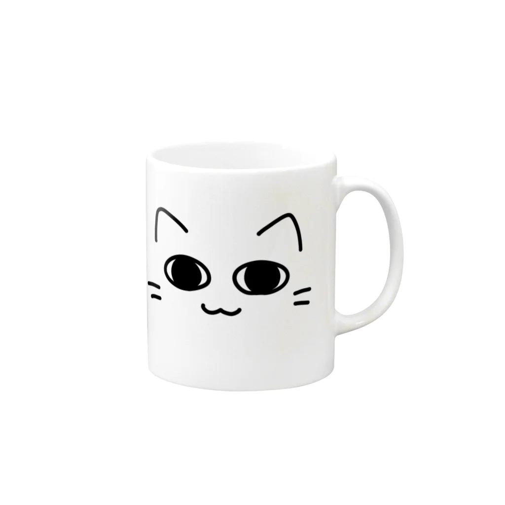 千畑🙄のきちねこ Mug :right side of the handle