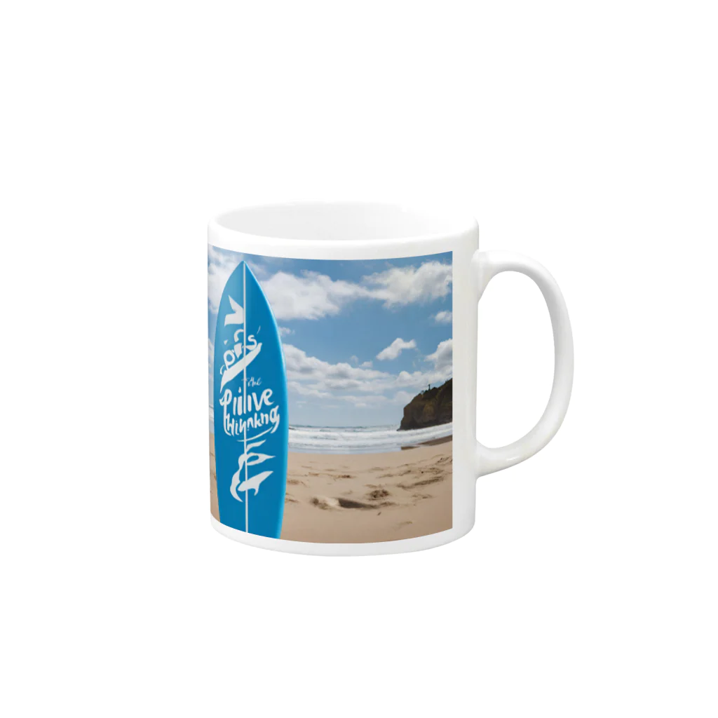 "Positive Thinking"の"Positive Thinking"  Mug :right side of the handle