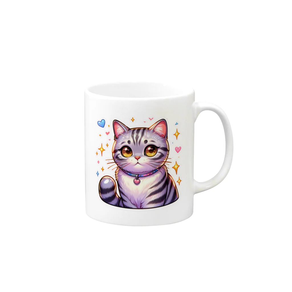 Stellaのアメショーのメイちゃん　キュート猫シリーズ Mug :right side of the handle