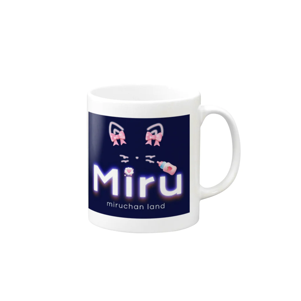 🎀miruchan land🎀🍼©️公式ショップの🎀Miru land🎀🍼 Mug :right side of the handle