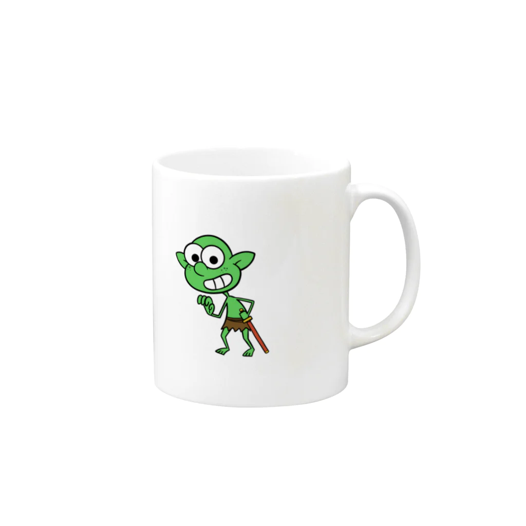 samuraigoblinsのサムゴブ Mug :right side of the handle