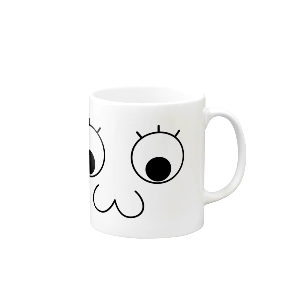 ringo6969の大きなお目々 - まつげありver. Mug :right side of the handle