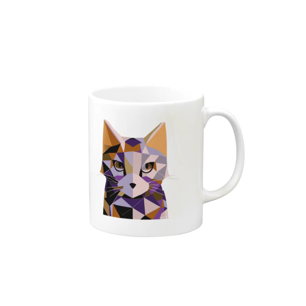 すずきいくやの不思議な猫 Mug :right side of the handle