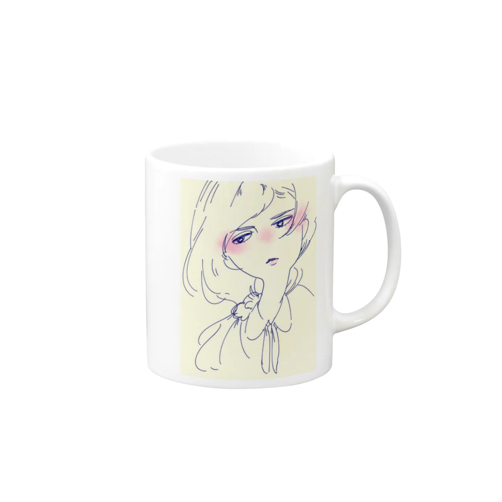 ◤◢◤◢◤◢のたそがれ Mug :right side of the handle