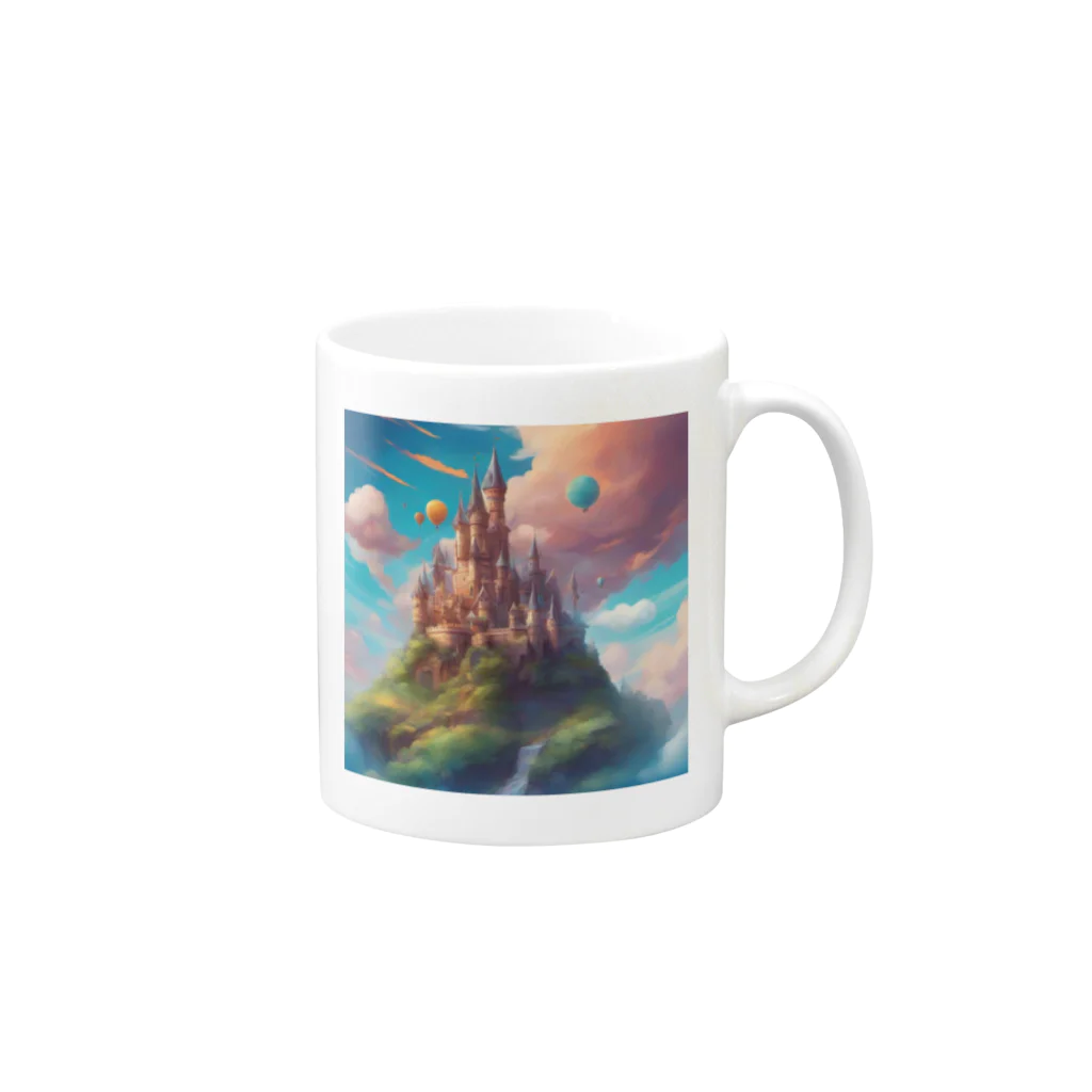 G7のショップの幻想の楽園  Fantasy Haven Castle Mug :right side of the handle