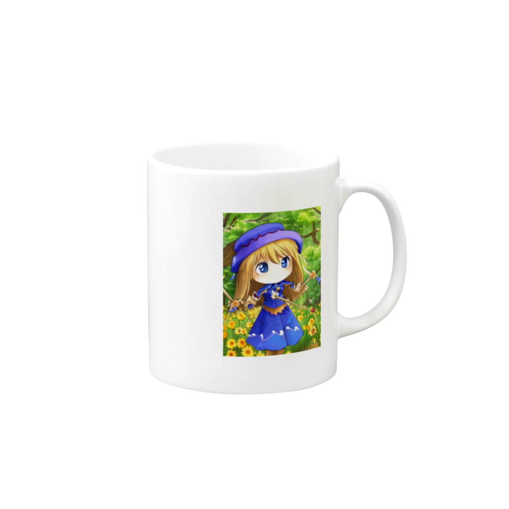 なっつ ふぁくとりーのかかしちゃん Mug :right side of the handle