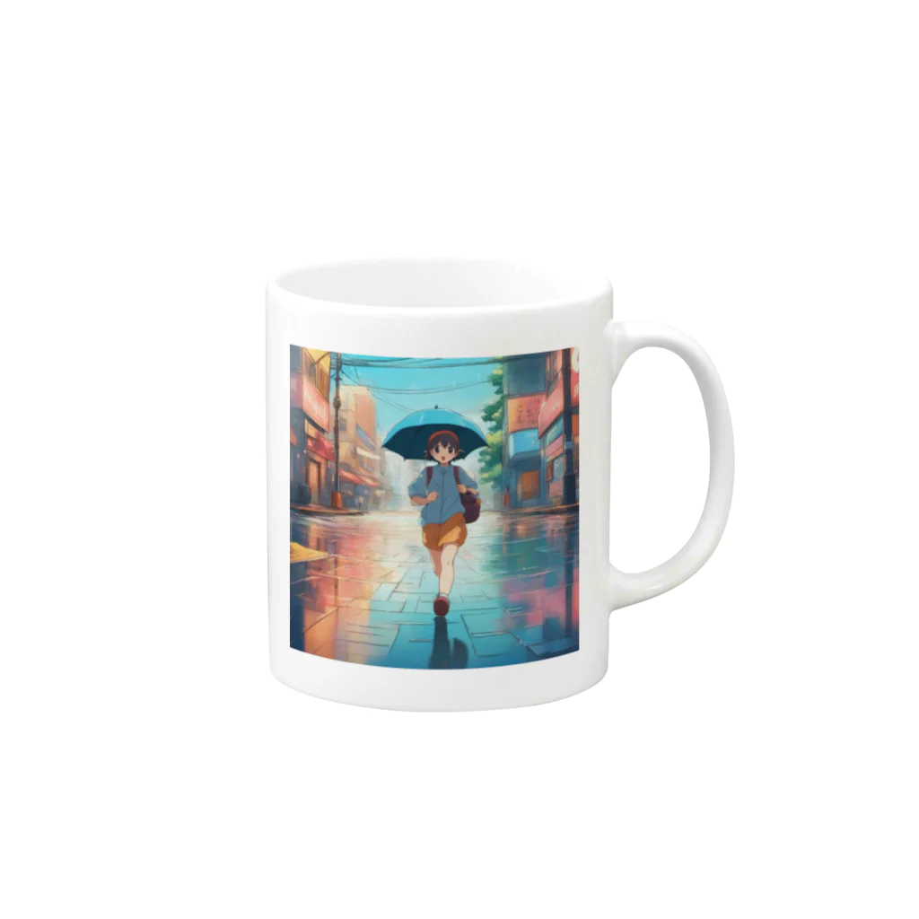 ruharuの雨 Mug :right side of the handle