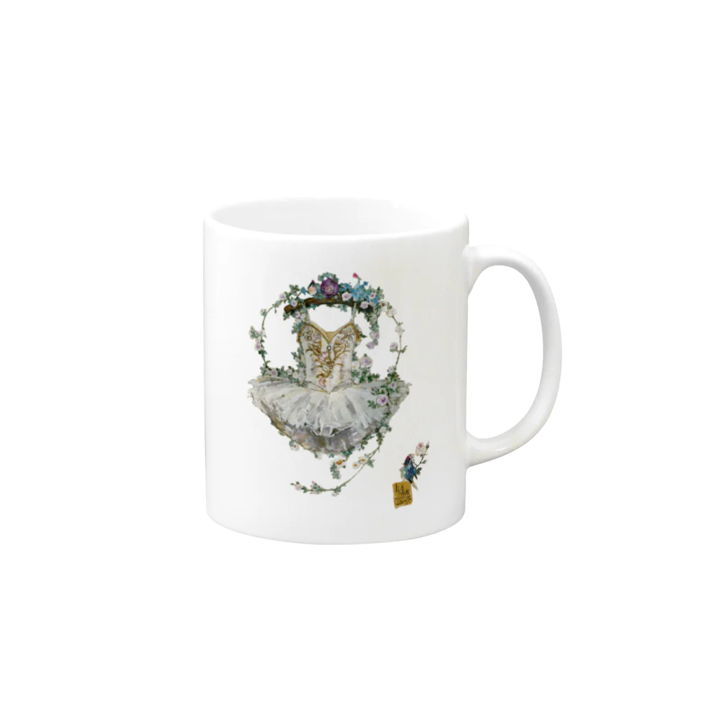 eri@gizelleheartの森の蔓薔薇チュチュ01 Mug :right side of the handle