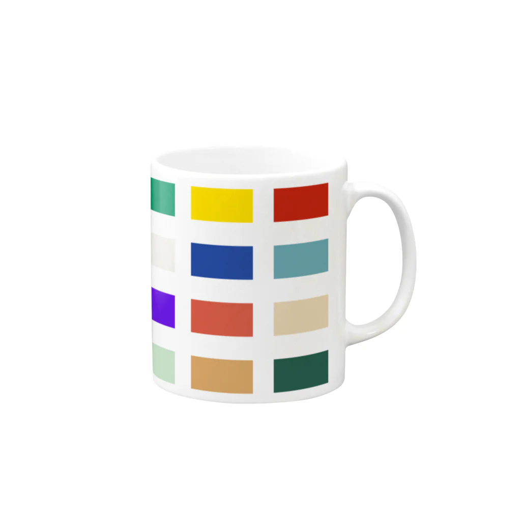 metaのカラーパレット Mug :right side of the handle