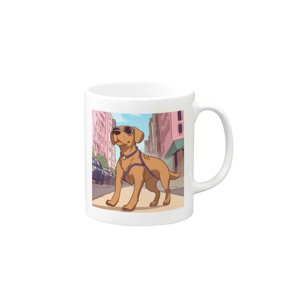 candokysの街ゆくDOG Mug :right side of the handle