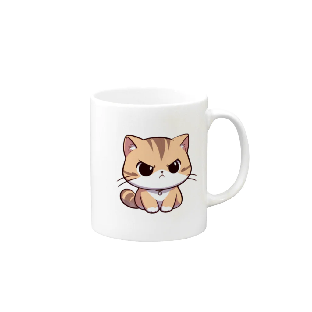 マッハSHOPのAI天風猫(怒1) Mug :right side of the handle