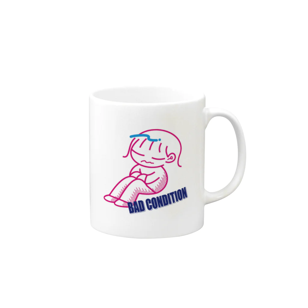 BAD CONDITION BABY MENTALのBAD_CONDITION Mug :right side of the handle