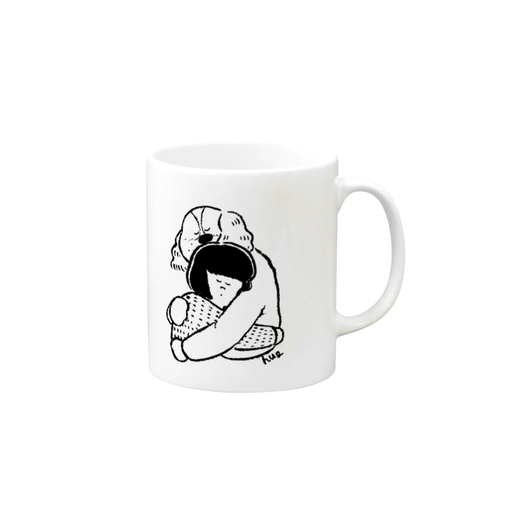 SUZURI de ぺこやのHUG Mug :right side of the handle