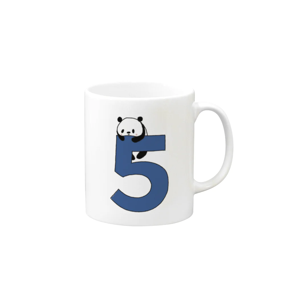 工房ちまちまのyama coffee ５th anniversary Mug :right side of the handle