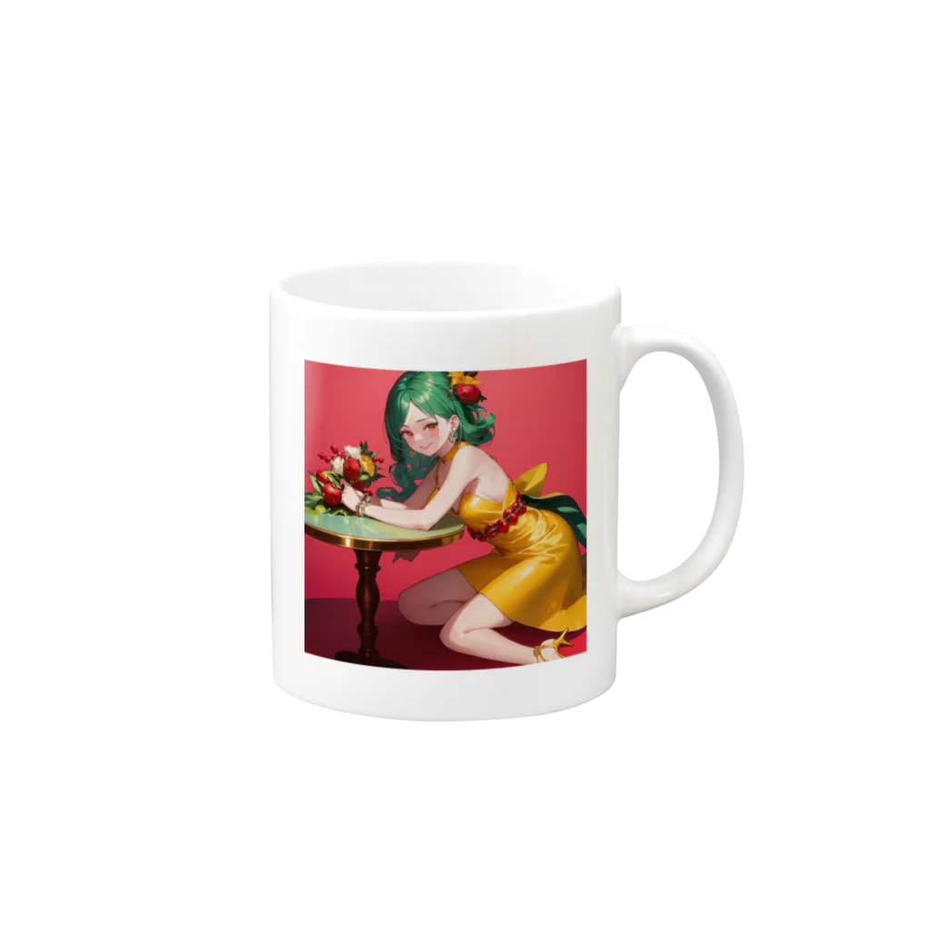 RS48のフルーツ美少女 Mug :right side of the handle