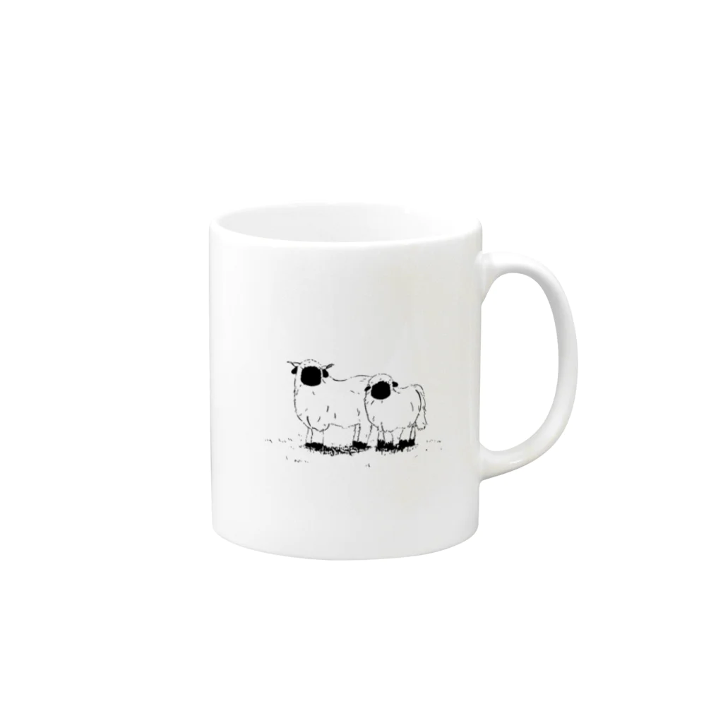 ゆ～きのシュバルツナーゼ Mug :right side of the handle