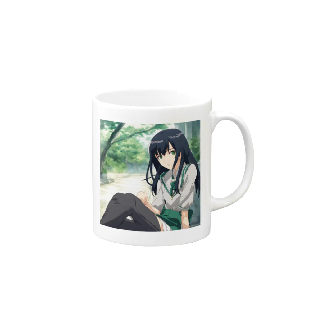 the blue seasonの木下さやか Mug :right side of the handle