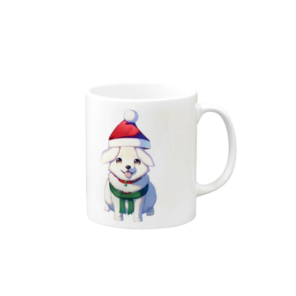 KafyRiruのMerry Xmas　わんこ Mug :right side of the handle