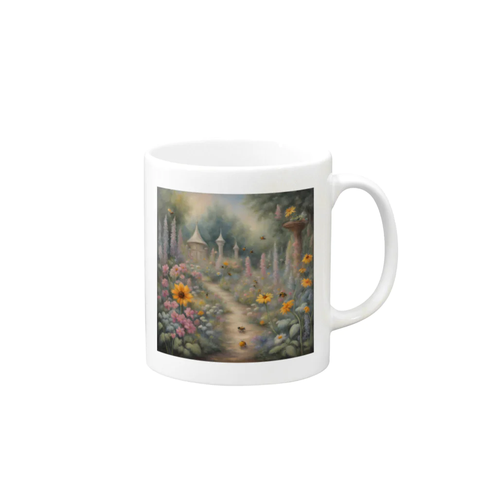 ラディアンス・ストアのお花の道 Mug :right side of the handle