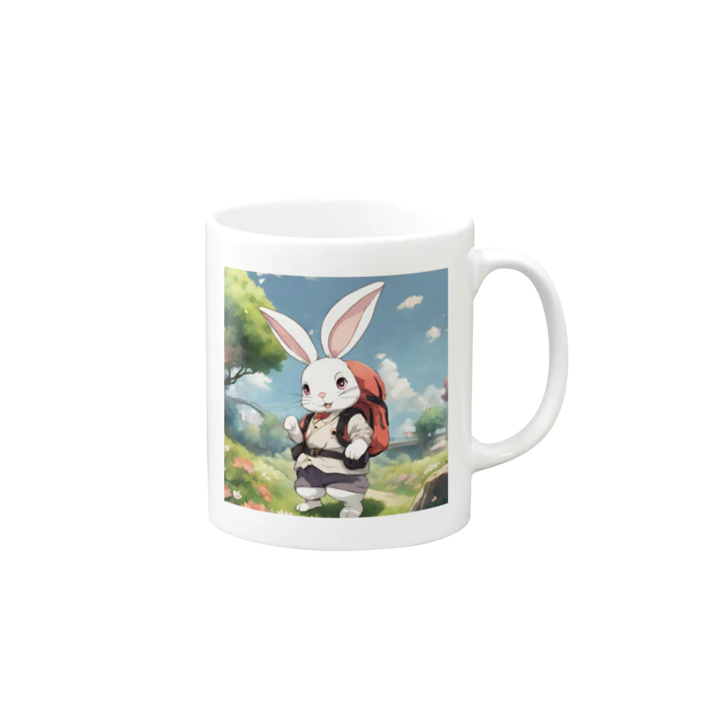 kawaiinekochanの可愛いウサギ Mug :right side of the handle