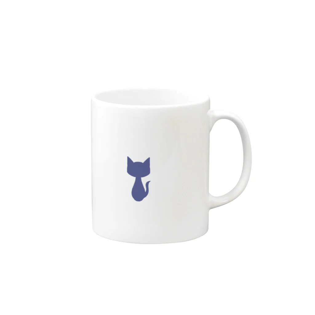 碧の黒猫 Mug :right side of the handle