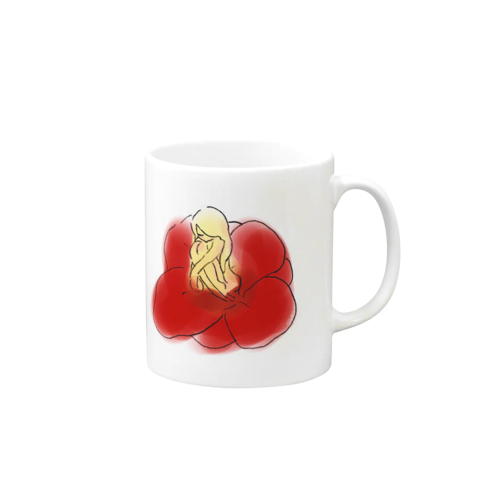 sagのCamellia Mug :right side of the handle