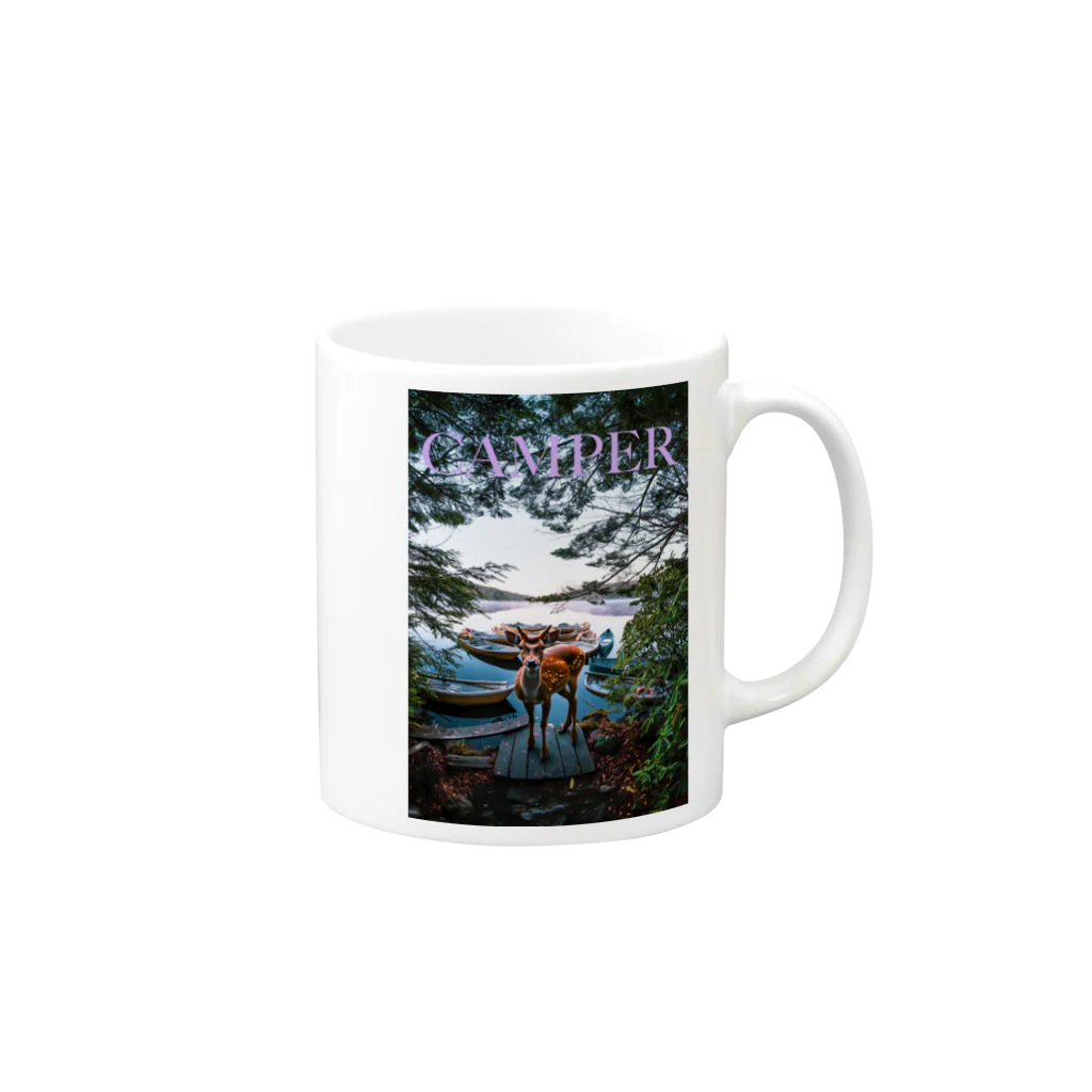 outdoor lifeのcamper  Mug :right side of the handle