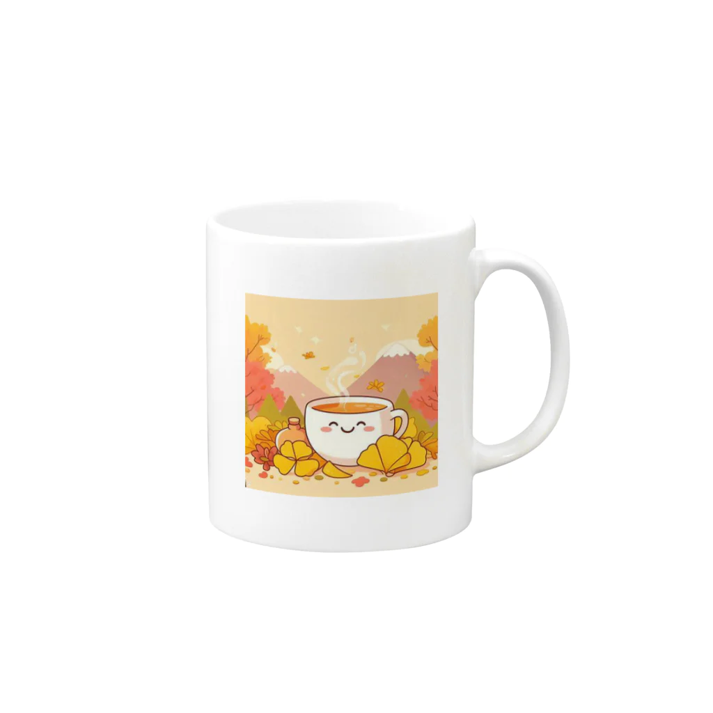 chapinnuのイチョウと紅茶シリーズ② Mug :right side of the handle