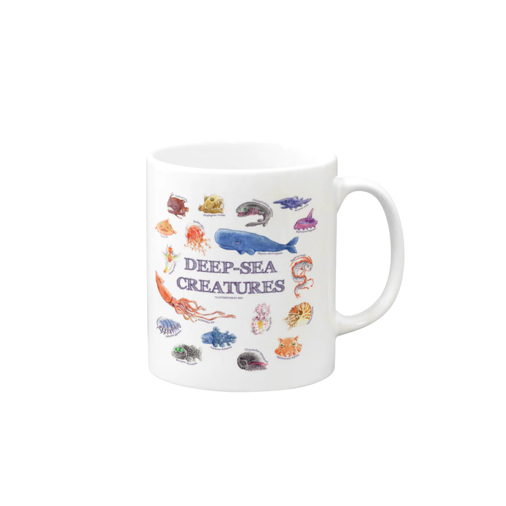 MoChi_MegのDEEP SEA CREATURES Mug :right side of the handle