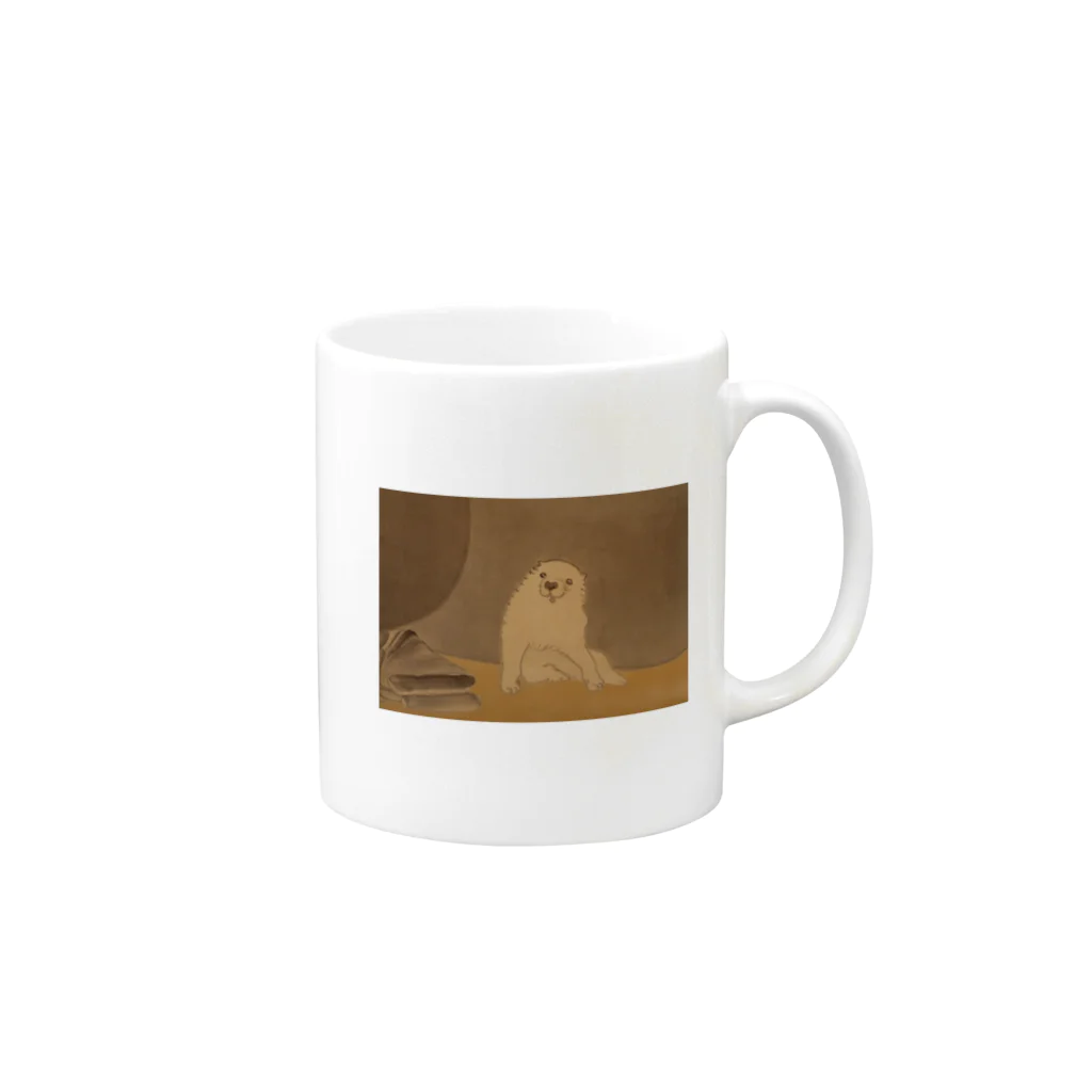 サンフランシス子のむかしの絵の犬 Mug :right side of the handle