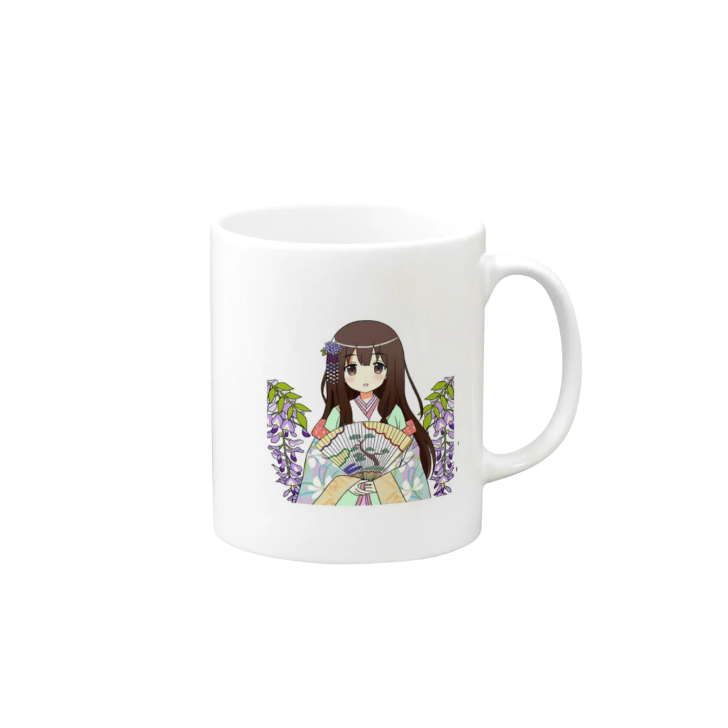 かわいい百人一首のときめく恋の百人一首（和泉式部） Mug :right side of the handle