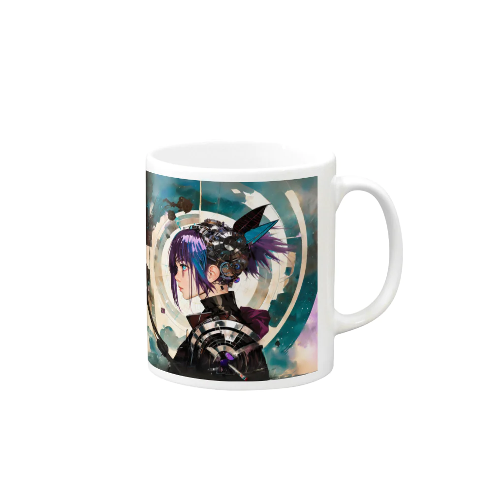 gurio318の少女レプリカント Mug :right side of the handle