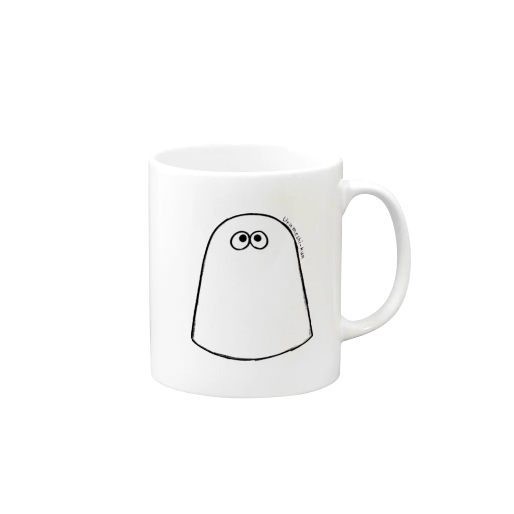 TONBOのいつものうらめしくん Mug :right side of the handle