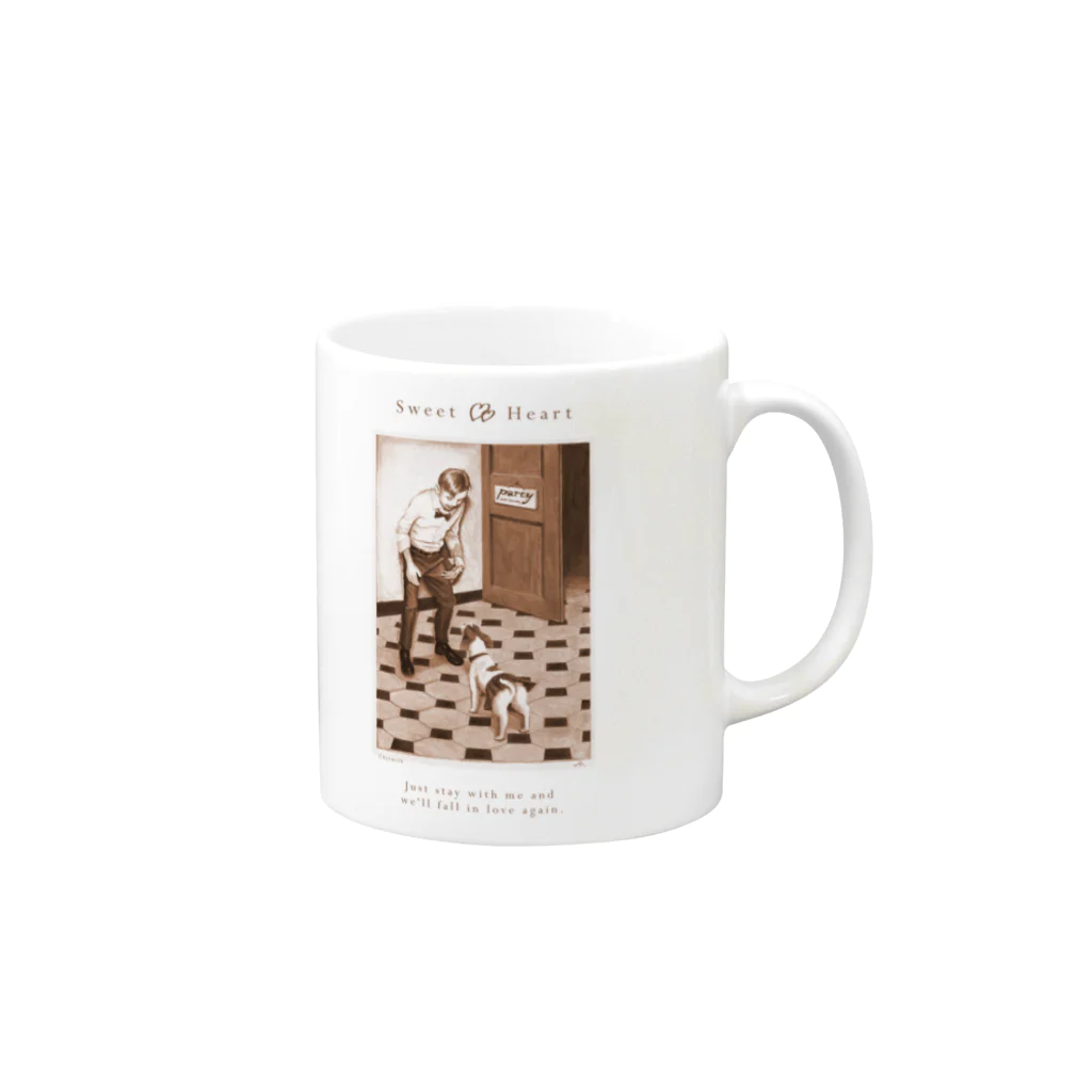 はる＊みるくのSweet Hart Mug :right side of the handle