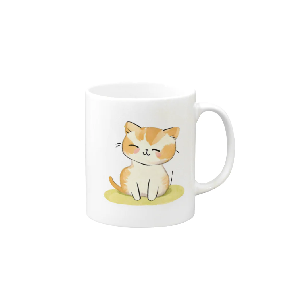 motakazuのかわいい猫の癒しグッズ Mug :right side of the handle