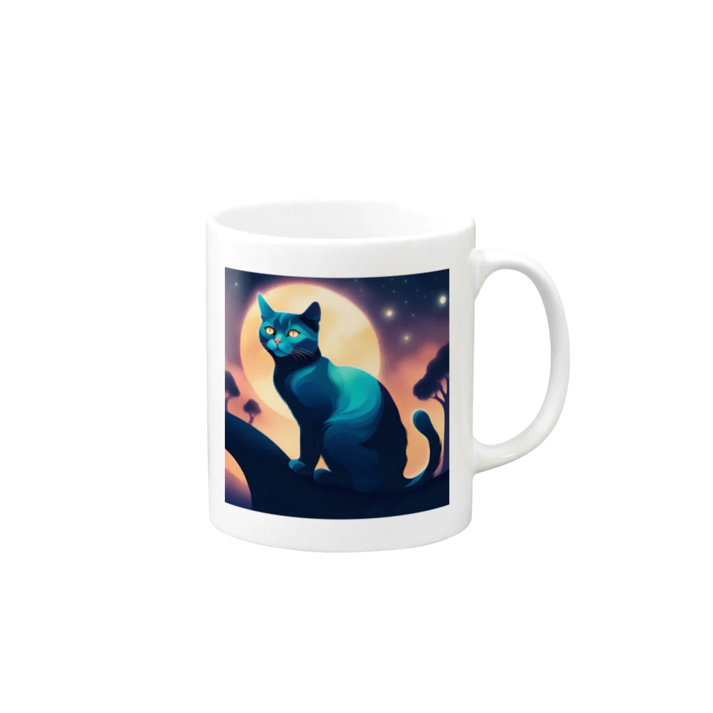 syouのファンタジーキャット Mug :right side of the handle