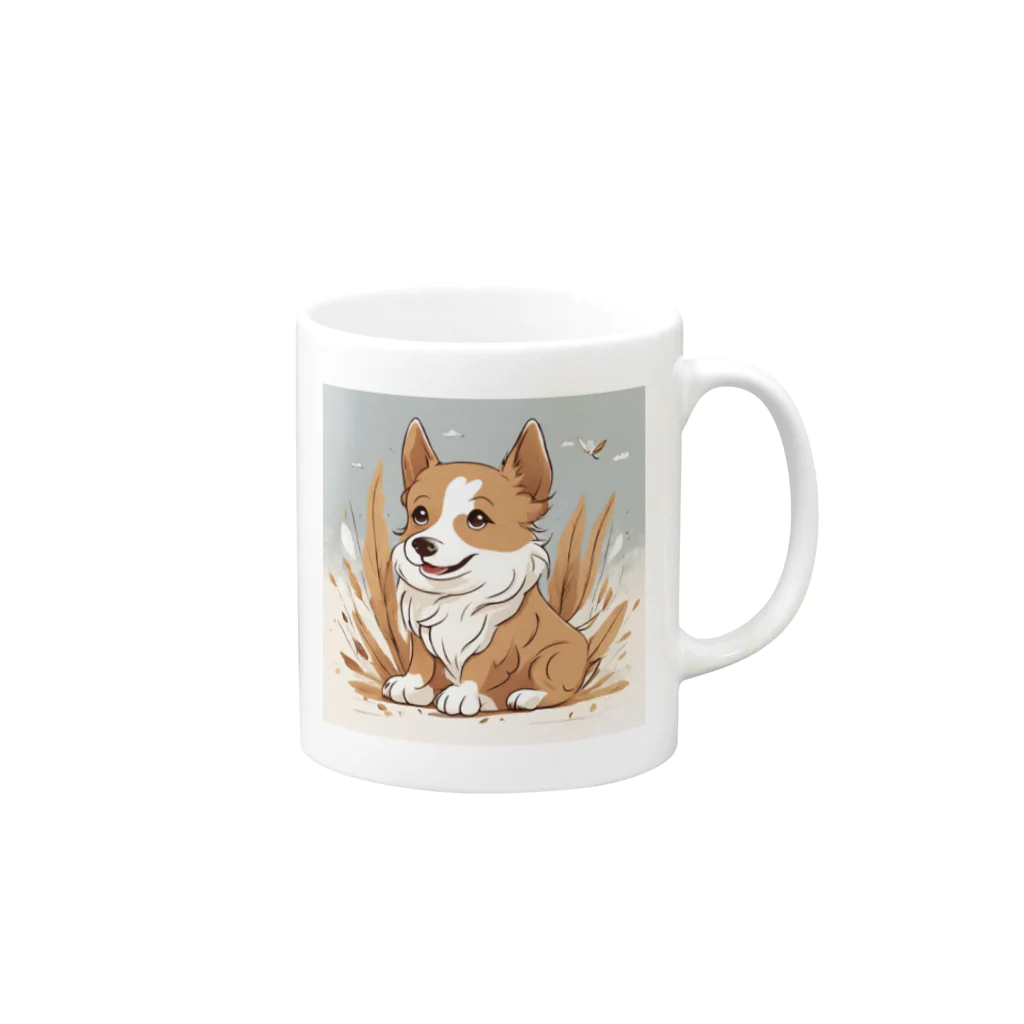 aki's shopのTHE忠実犬 Mug :right side of the handle