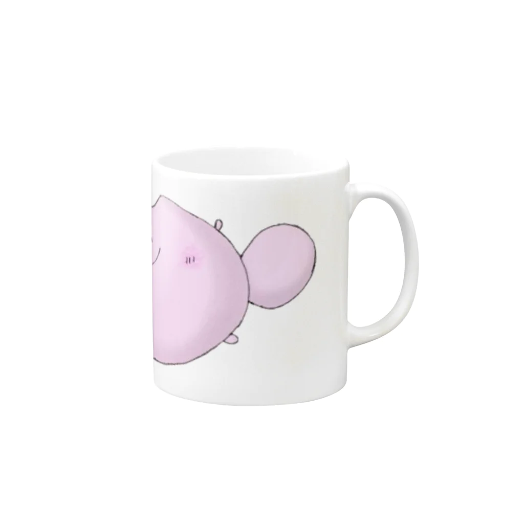 nekooteのにゃぴわらちゃん Mug :right side of the handle