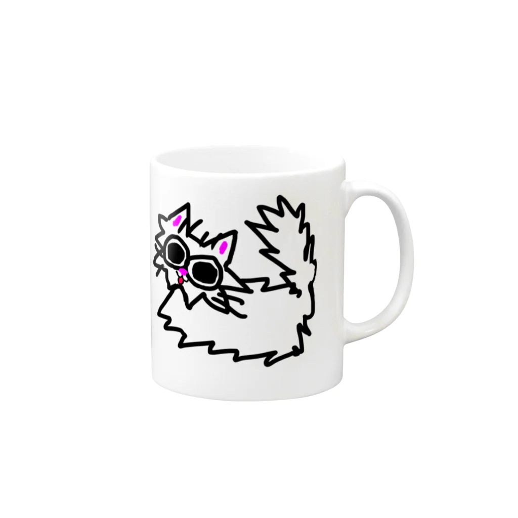 いやし猫　ふぁにーきゃっとのいやし猫 Mug :right side of the handle