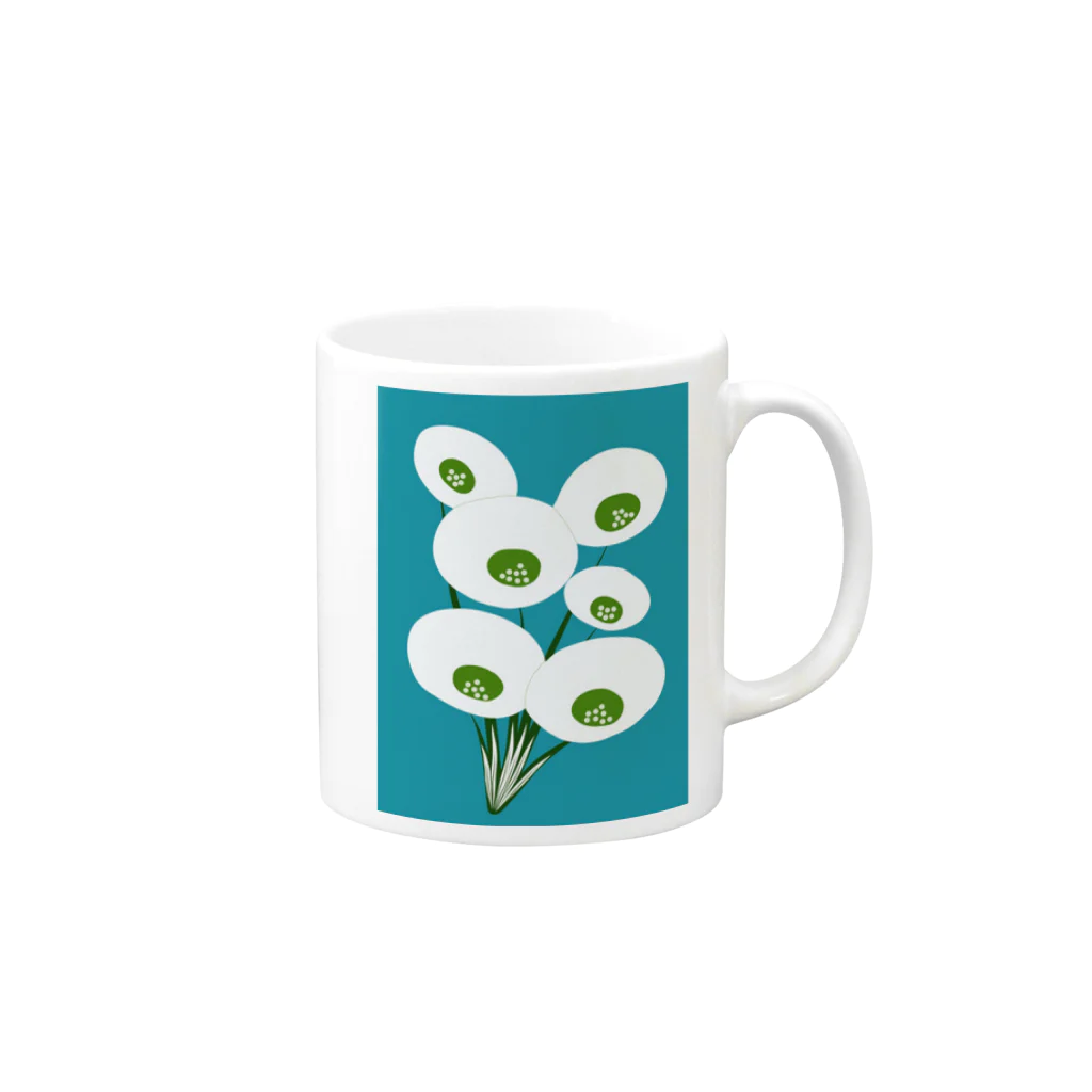 Grenier Labのお花のマグカップ Mug :right side of the handle