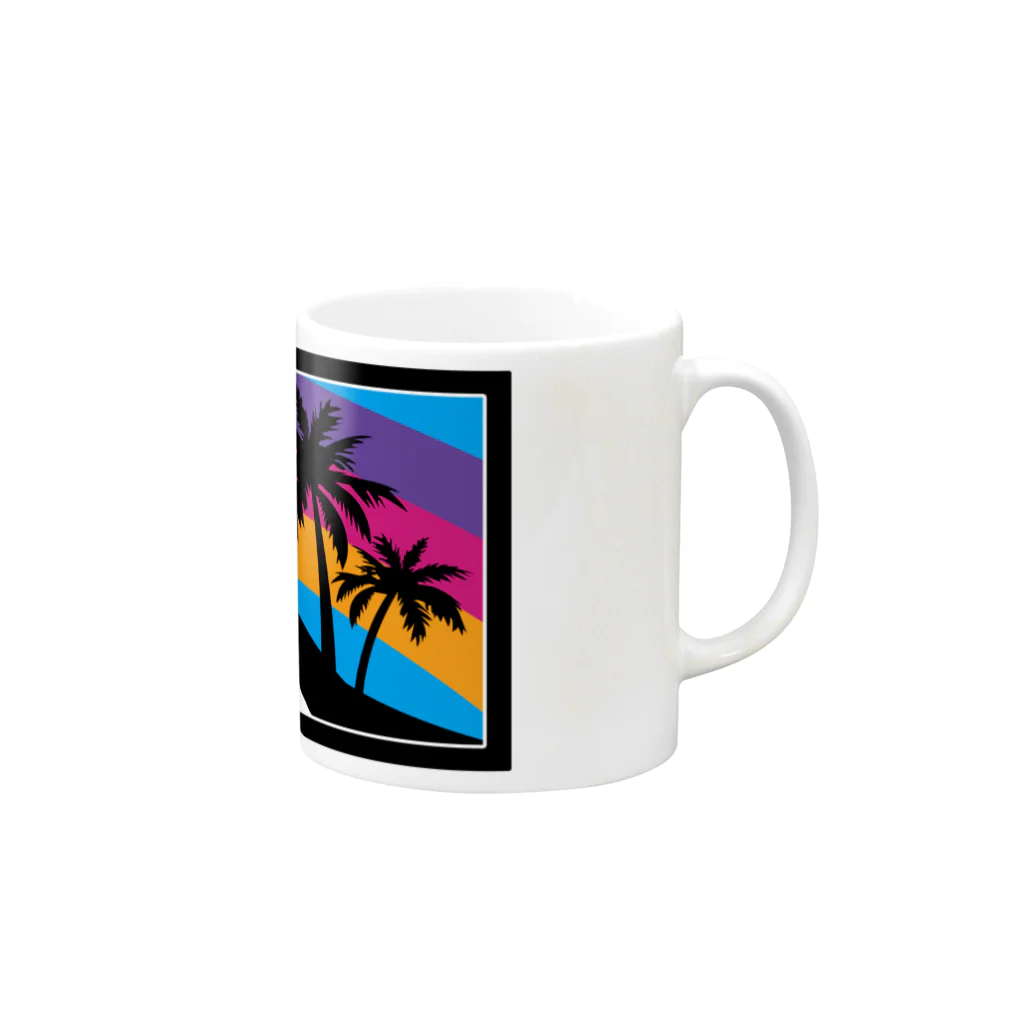 ハワイスタイルクラブのRainbow Paradise Mug :right side of the handle