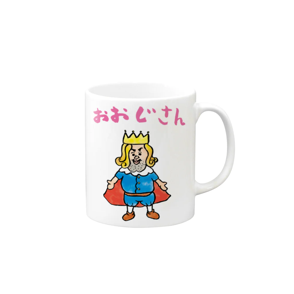 OLDBABY_SHOPのおおじさん Mug :right side of the handle