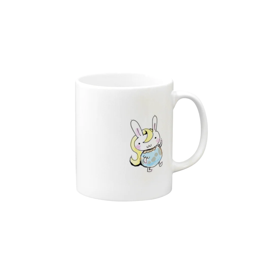 るなてら赤猫しょっぷのるなてら Mug :right side of the handle